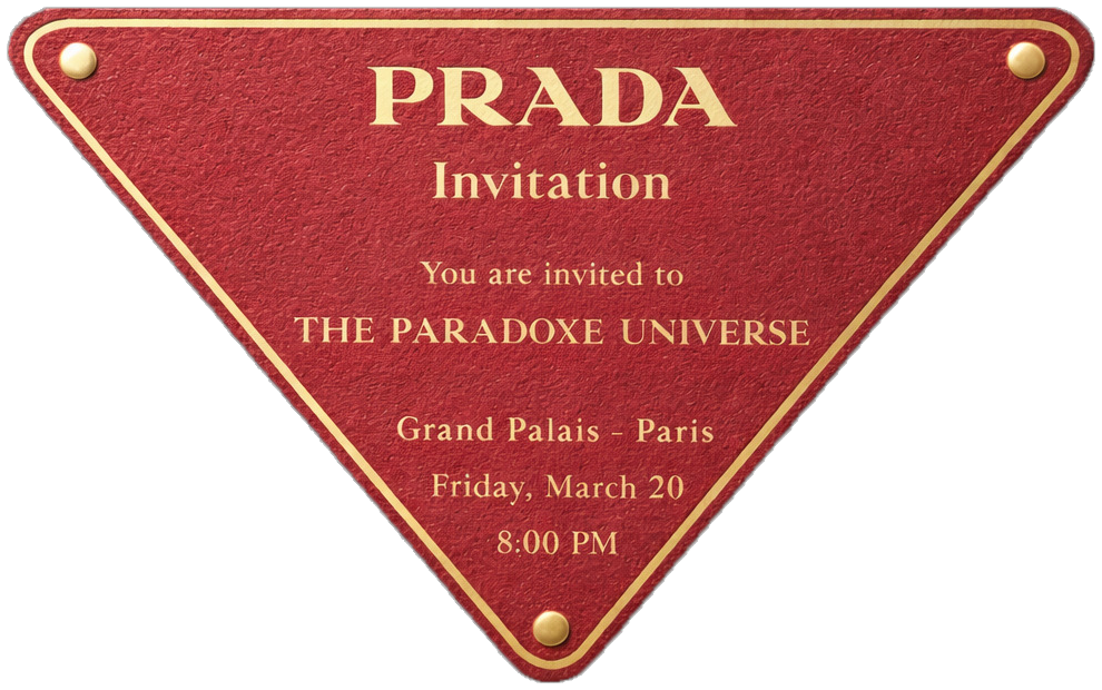 Invitation Prada Paradoxe détourée